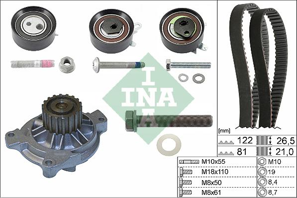 Wilmink Group WG1251869 - Водяной насос + комплект зубчатого ремня ГРМ autosila-amz.com