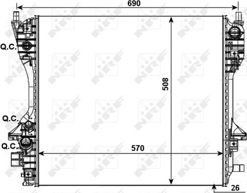 Wilmink Group WG1721957 - Радиатор, охлаждение двигателя autosila-amz.com