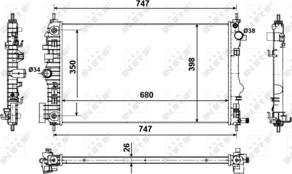 Wilmink Group WG1722591 - Радиатор, охлаждение двигателя autosila-amz.com