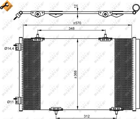 Wilmink Group WG2160521 - Конденсатор кондиционера autosila-amz.com