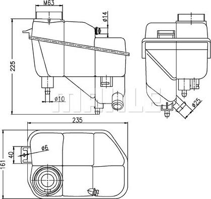 Wilmink Group WG2184344 - Компенсационный бак, охлаждающая жидкость autosila-amz.com