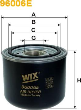 WIX Filters 96006E - Патрон осушителя воздуха, пневматическая система autosila-amz.com