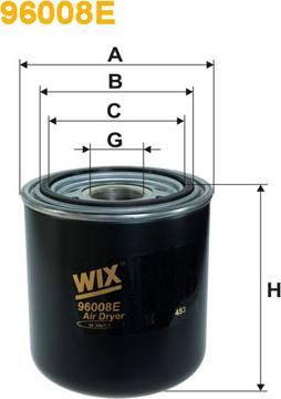 WIX Filters 96008E - Патрон осушителя воздуха, пневматическая система autosila-amz.com