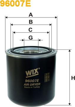 WIX Filters 96007E - Патрон осушителя воздуха, пневматическая система autosila-amz.com