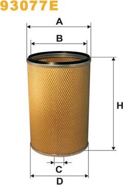 WIX Filters 93077E - Воздушный фильтр, двигатель autosila-amz.com