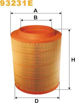 WIX Filters 93231E - Воздушный фильтр, двигатель autosila-amz.com