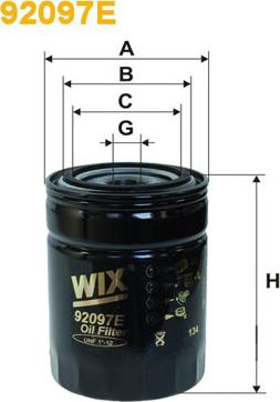 WIX Filters 92097E - Фильтр масляный 92097E WIX autosila-amz.com