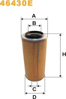 WIX Filters 46430E - Воздушный фильтр, двигатель autosila-amz.com