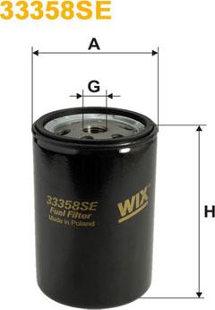 WIX Filters 33358SE - Топливный фильтр autosila-amz.com