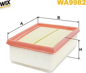 WIX Filters WA9982 - Воздушный фильтр, двигатель autosila-amz.com