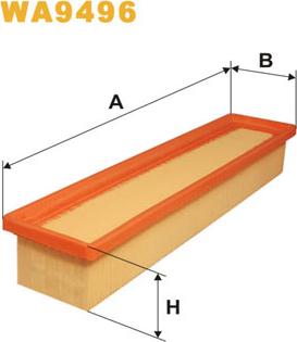 WIX Filters WA9496 - Воздушный фильтр, двигатель autosila-amz.com
