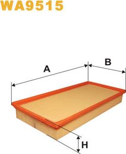 WIX Filters WA9515 - Воздушный фильтр, двигатель autosila-amz.com