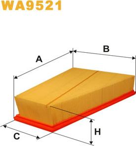 WIX Filters WA9521 - Воздушный фильтр, двигатель autosila-amz.com