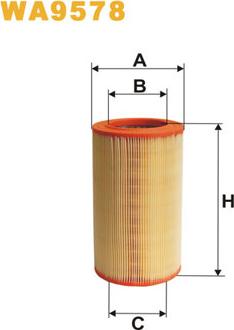 WIX Filters WA9578 - Воздушный фильтр, двигатель autosila-amz.com