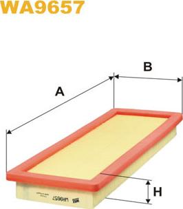 WIX Filters WA9657 - Воздушный фильтр, двигатель autosila-amz.com