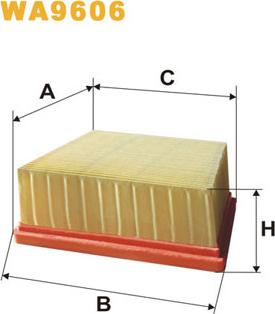 WIX Filters WA9606 - Воздушный фильтр, двигатель autosila-amz.com