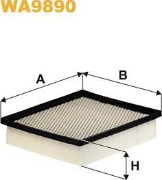 WIX Filters WA9890 - Воздушный фильтр, двигатель autosila-amz.com