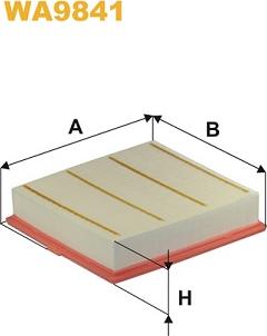 WIX Filters WA9841 - Воздушный фильтр, двигатель autosila-amz.com