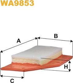 WIX Filters WA9853 - Воздушный фильтр, двигатель autosila-amz.com