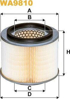 WIX Filters WA9810 - Воздушный фильтр, двигатель autosila-amz.com