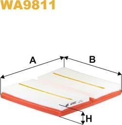 WIX Filters WA9811 - Воздушный фильтр, двигатель autosila-amz.com