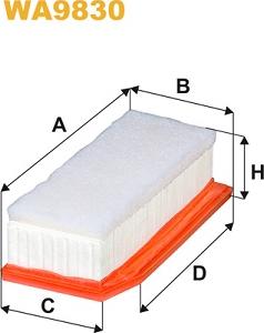 WIX Filters WA9830 - Воздушный фильтр, двигатель autosila-amz.com