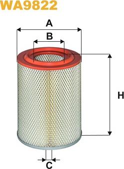 WIX Filters WA9822 - Воздушный фильтр, двигатель autosila-amz.com