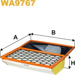 WIX Filters WA9767 - Воздушный фильтр, двигатель autosila-amz.com