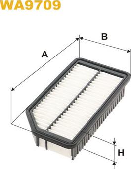 WIX Filters WA9709 - Воздушный фильтр, двигатель autosila-amz.com