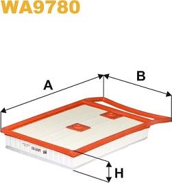 WIX Filters WA9780 - Воздушный фильтр, двигатель autosila-amz.com