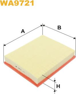 WIX Filters WA9721 - Воздушный фильтр, двигатель autosila-amz.com