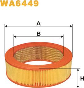 WIX Filters WA6449 - Воздушный фильтр, двигатель autosila-amz.com