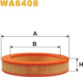 WIX Filters WA6408 - Воздушный фильтр, двигатель autosila-amz.com