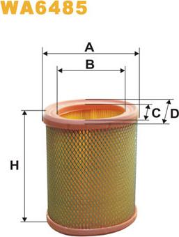 WIX Filters WA6485 - Воздушный фильтр, двигатель autosila-amz.com