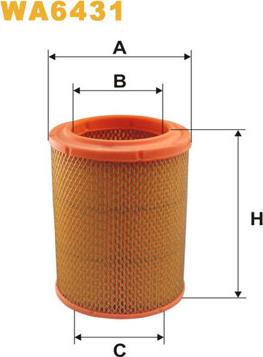 WIX Filters WA6431 - Воздушный фильтр, двигатель autosila-amz.com