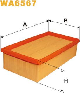 WIX Filters WA6567 - Воздушный фильтр, двигатель autosila-amz.com