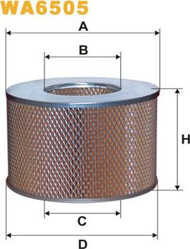 WIX Filters WA6505 - Воздушный фильтр, двигатель autosila-amz.com