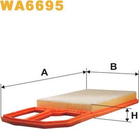 WIX Filters WA6695 - Воздушный фильтр, двигатель autosila-amz.com