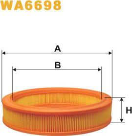 WIX Filters WA6698 - Воздушный фильтр, двигатель autosila-amz.com