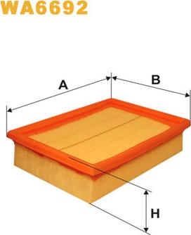 WIX Filters WA6692 - Воздушный фильтр, двигатель autosila-amz.com