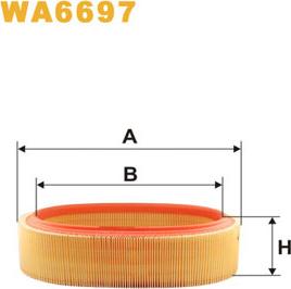 WIX Filters WA6697 - Воздушный фильтр, двигатель autosila-amz.com