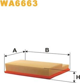 WIX Filters WA6663 - Воздушный фильтр, двигатель autosila-amz.com