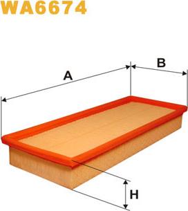 WIX Filters WA6674 - Воздушный фильтр, двигатель autosila-amz.com