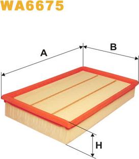 WIX Filters WA6675 - Воздушный фильтр, двигатель autosila-amz.com