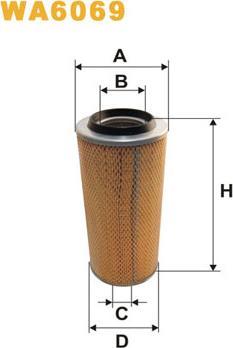 WIX Filters WA6069 - Воздушный фильтр, двигатель autosila-amz.com