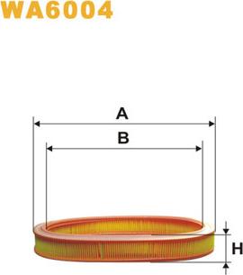 WIX Filters WA6004 - Воздушный фильтр, двигатель autosila-amz.com