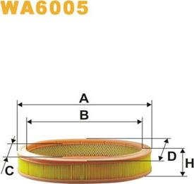 WIX Filters WA6005 - Воздушный фильтр, двигатель autosila-amz.com