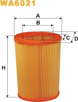 WIX Filters WA6021 - Воздушный фильтр, двигатель autosila-amz.com