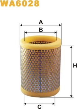 WIX Filters WA6028 - Воздушный фильтр, двигатель autosila-amz.com