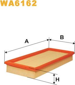 WIX Filters WA6162 - Воздушный фильтр, двигатель autosila-amz.com